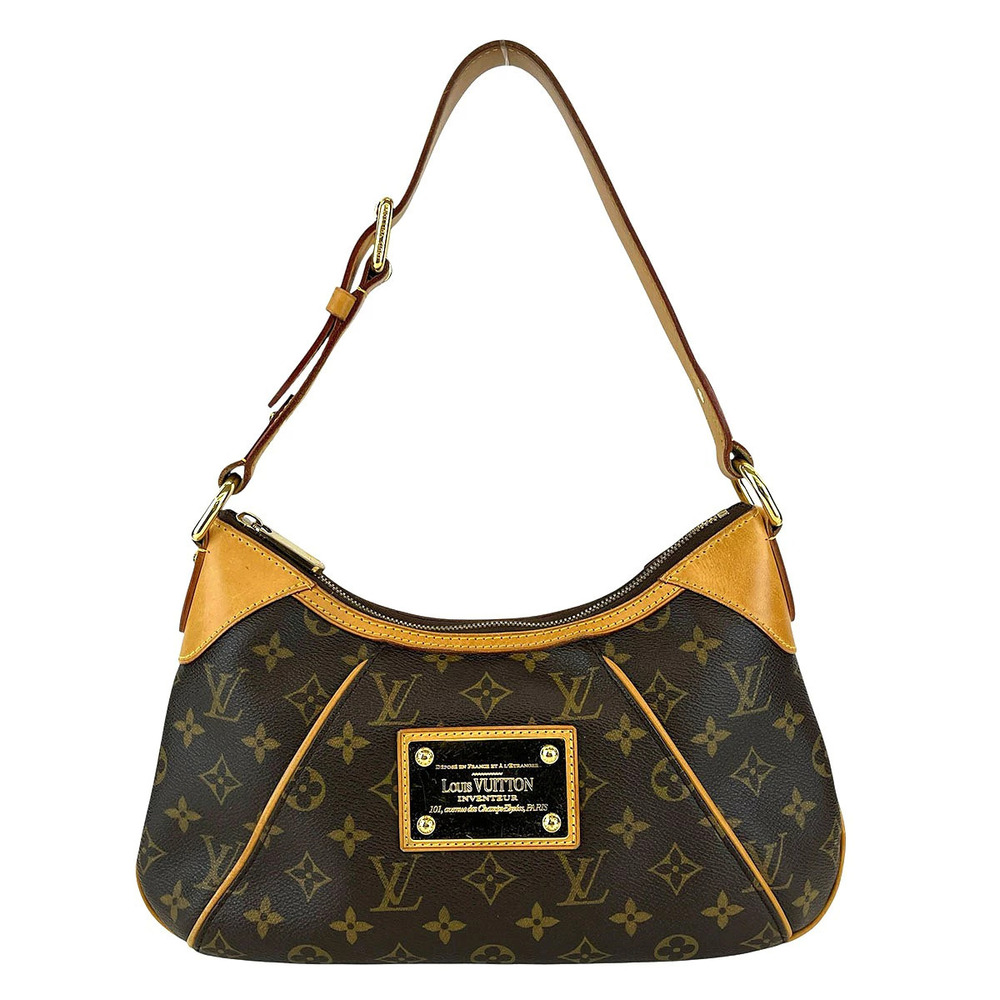 LOUIS VUITTON Thames Hobo Handbag Shoulder Bag Monogram Leather Brown